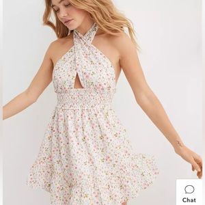 Aerie Spring Fling Halter Dress